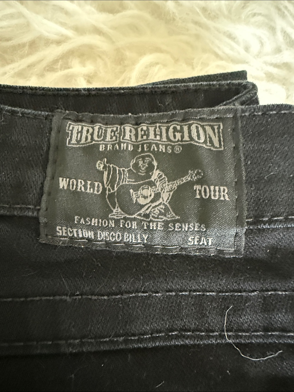 True Religion Women’s Black Bootcut Jeans with Signature Pocket - Picture 2 of 12